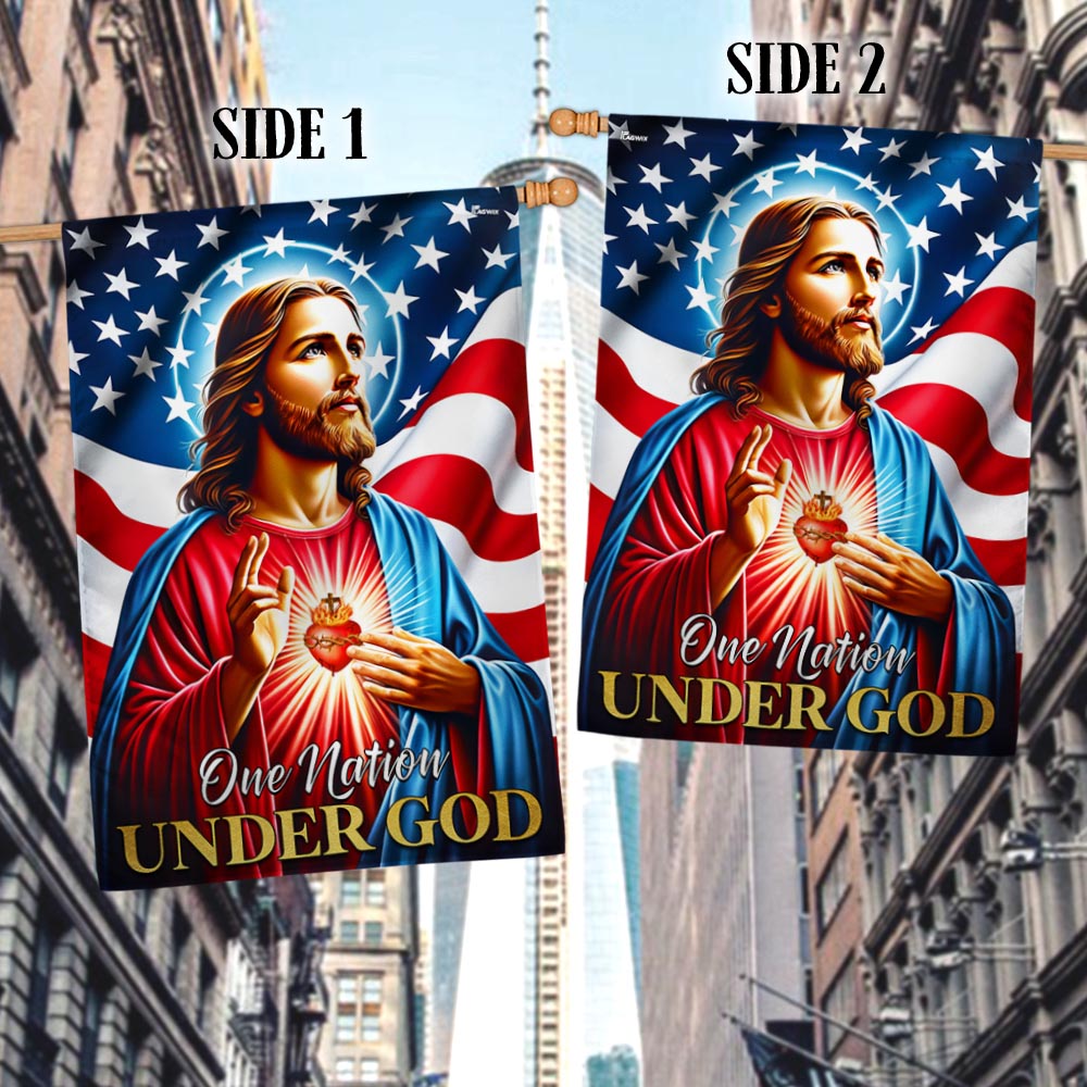 FLAGWIX  Jesus Christ American Flag One Nation Under God Flag