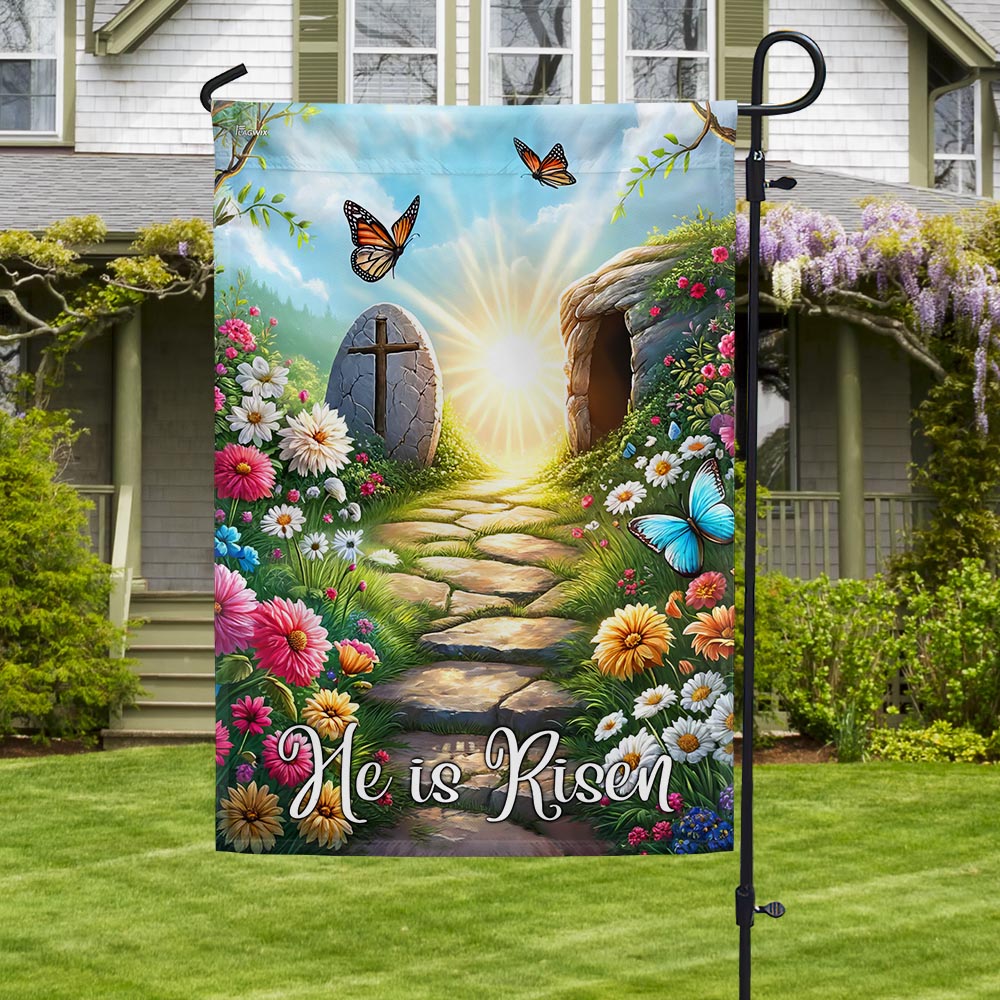 FLAGWIX  Resurrection of Jesus Easter Day He Is Risen Christian Flag