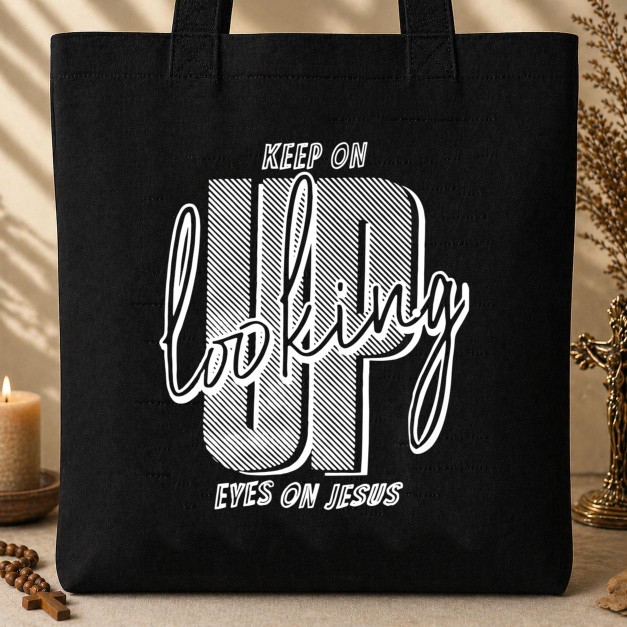 Eyes On Jesus Tote Bag