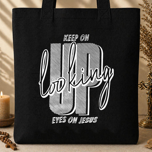 Eyes On Jesus Tote Bag