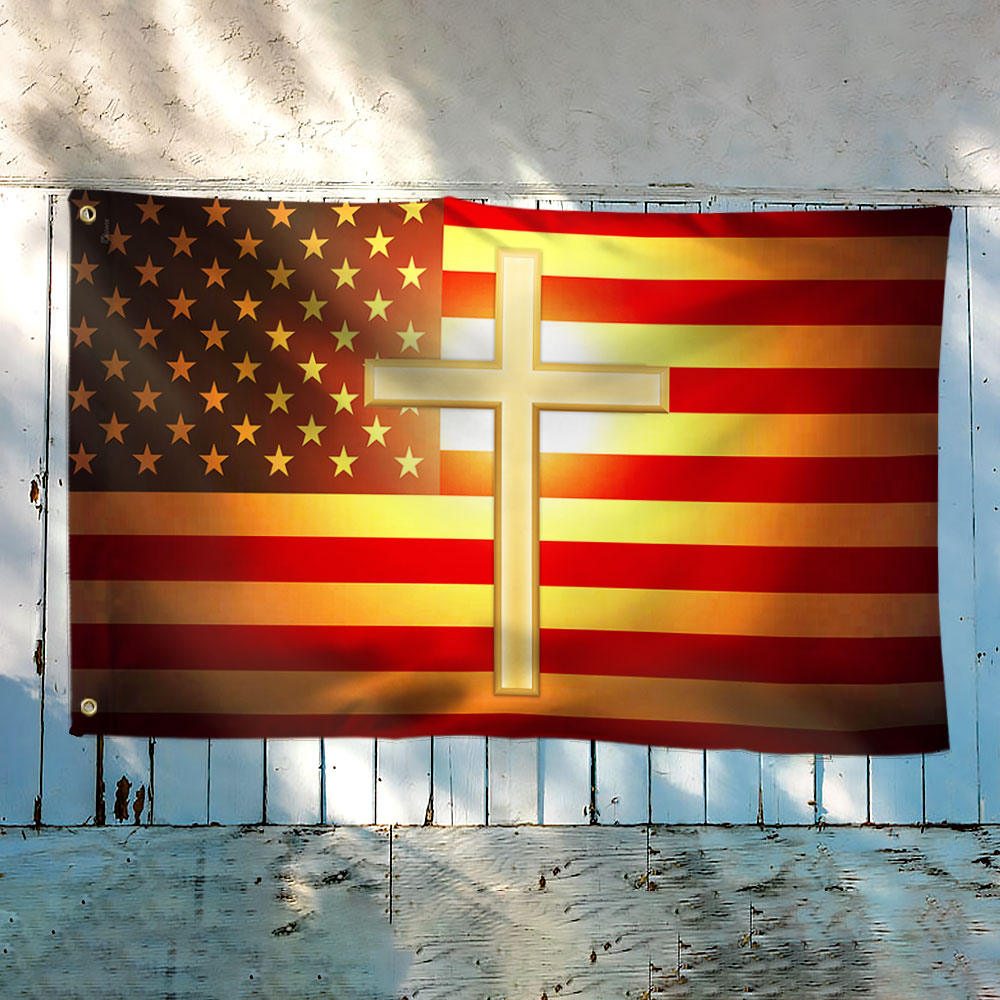 Jesus Flag Jesus Cross Grommet Flag