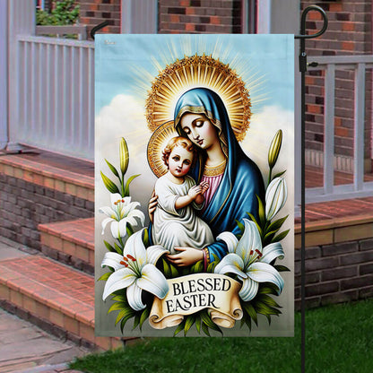FLAGWIX  Mary Mother and Jesus Christ Blessed Easter Flag