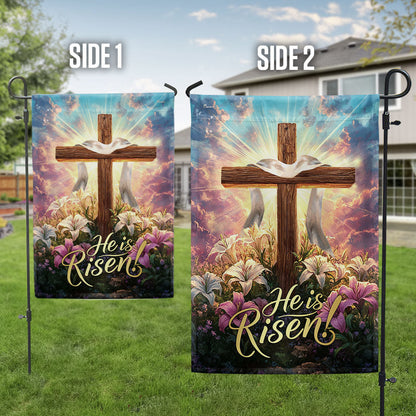Easter Cross He Is Risen Resurrection of Jesus Christian Cross Flag