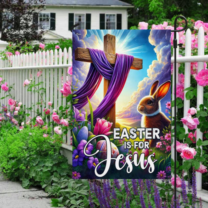 FLAGWIX Easter Is For Jesus Bunny Rabbit Jesus Christ Cross Flag