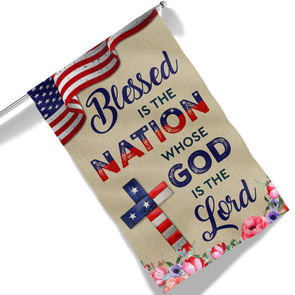 Flagwix American Flag - Blessed Is The Nation Whose  God Is The Lord Patriotic American Flag