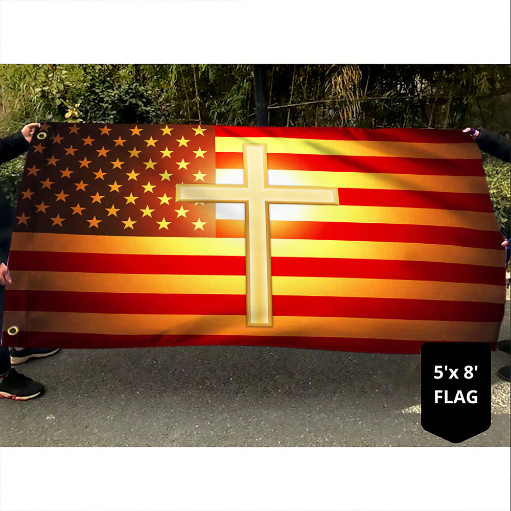 Jesus Flag Jesus Cross Grommet Flag