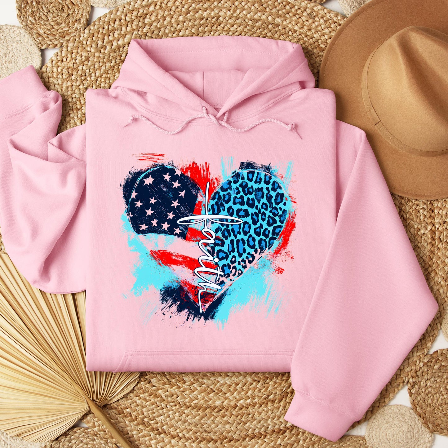 Faith Cross Flag Heart  01
