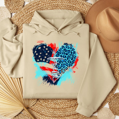 Faith Cross Flag Heart  01