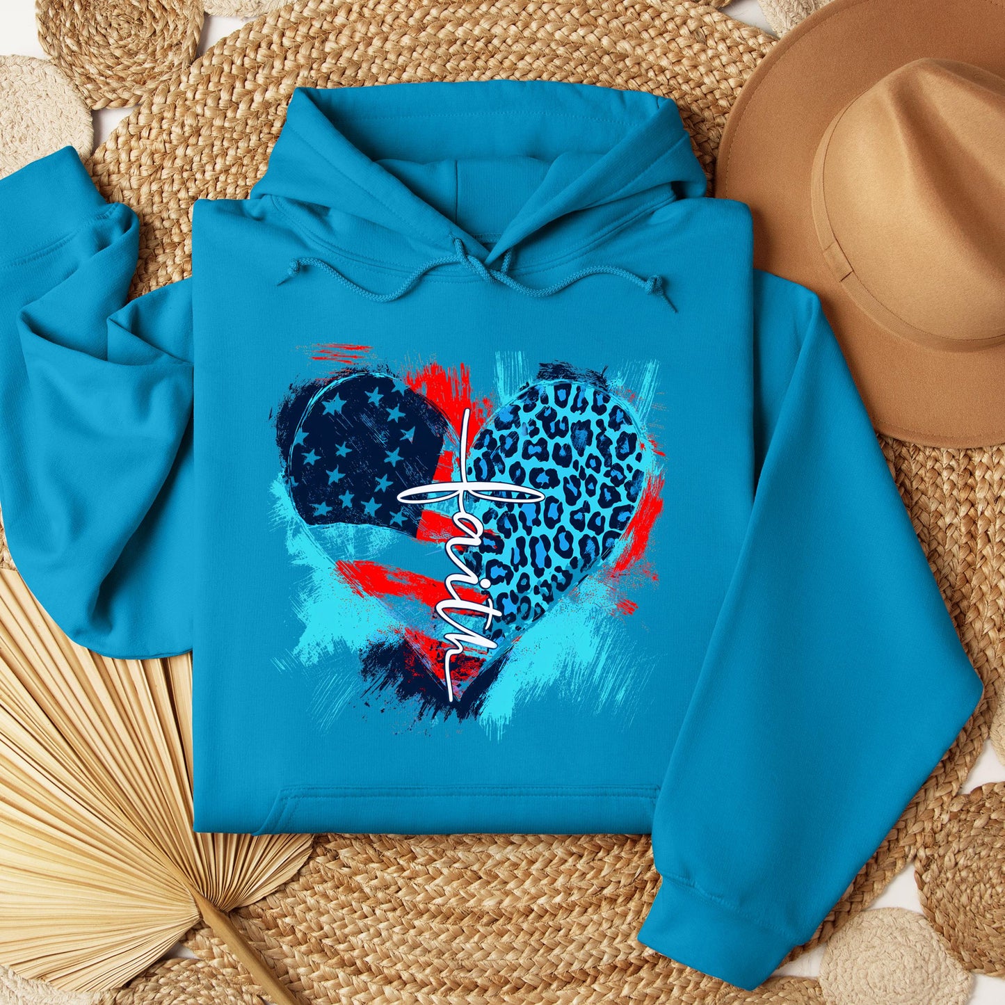 Faith Cross Flag Heart  01