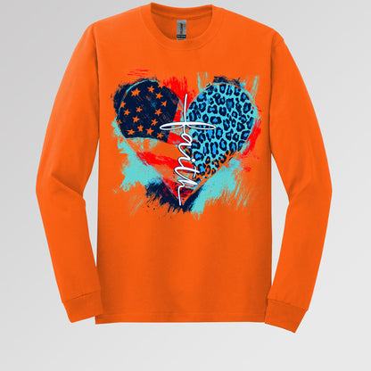 Faith Cross Flag Heart  01