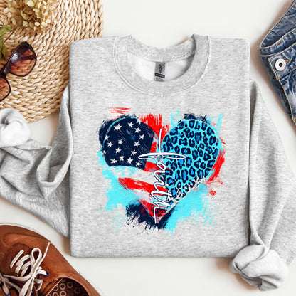 Faith Cross Flag Heart  01