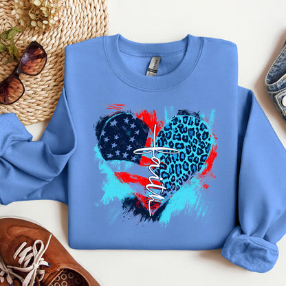 Faith Cross Flag Heart  01