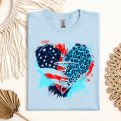 Faith Cross Flag Heart  01