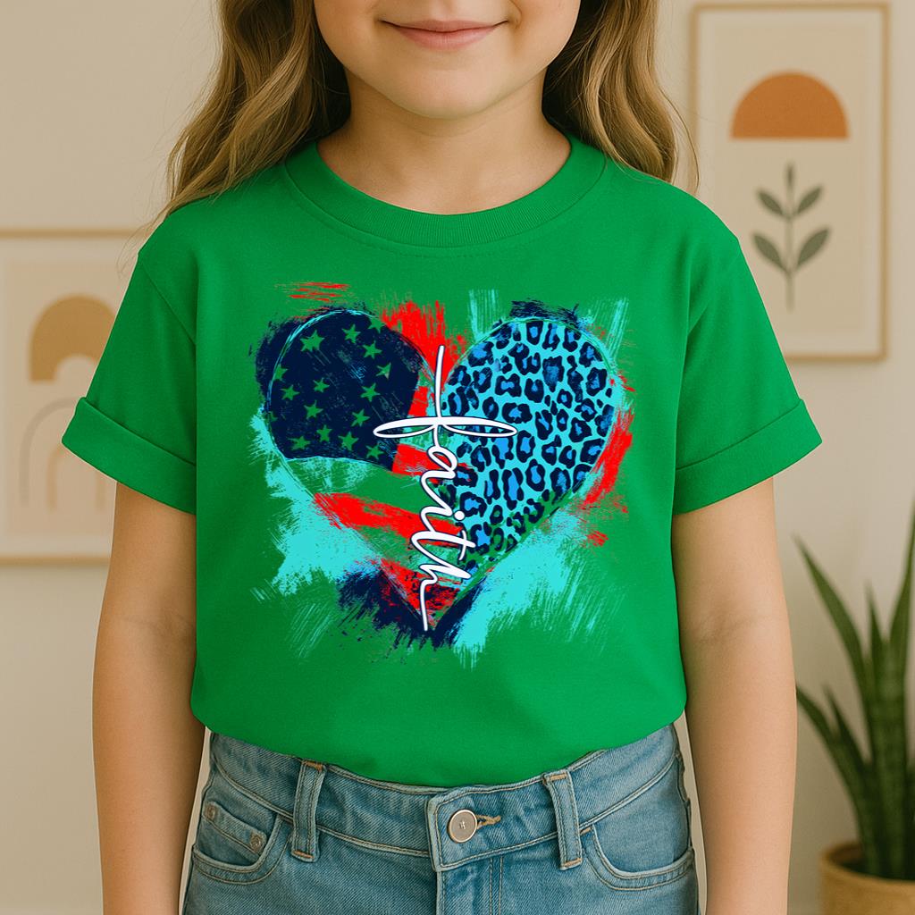 Faith Cross Flag Heart  01