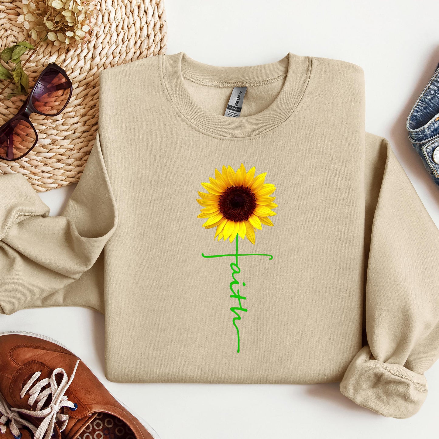 Faith Cross Sunflower 01