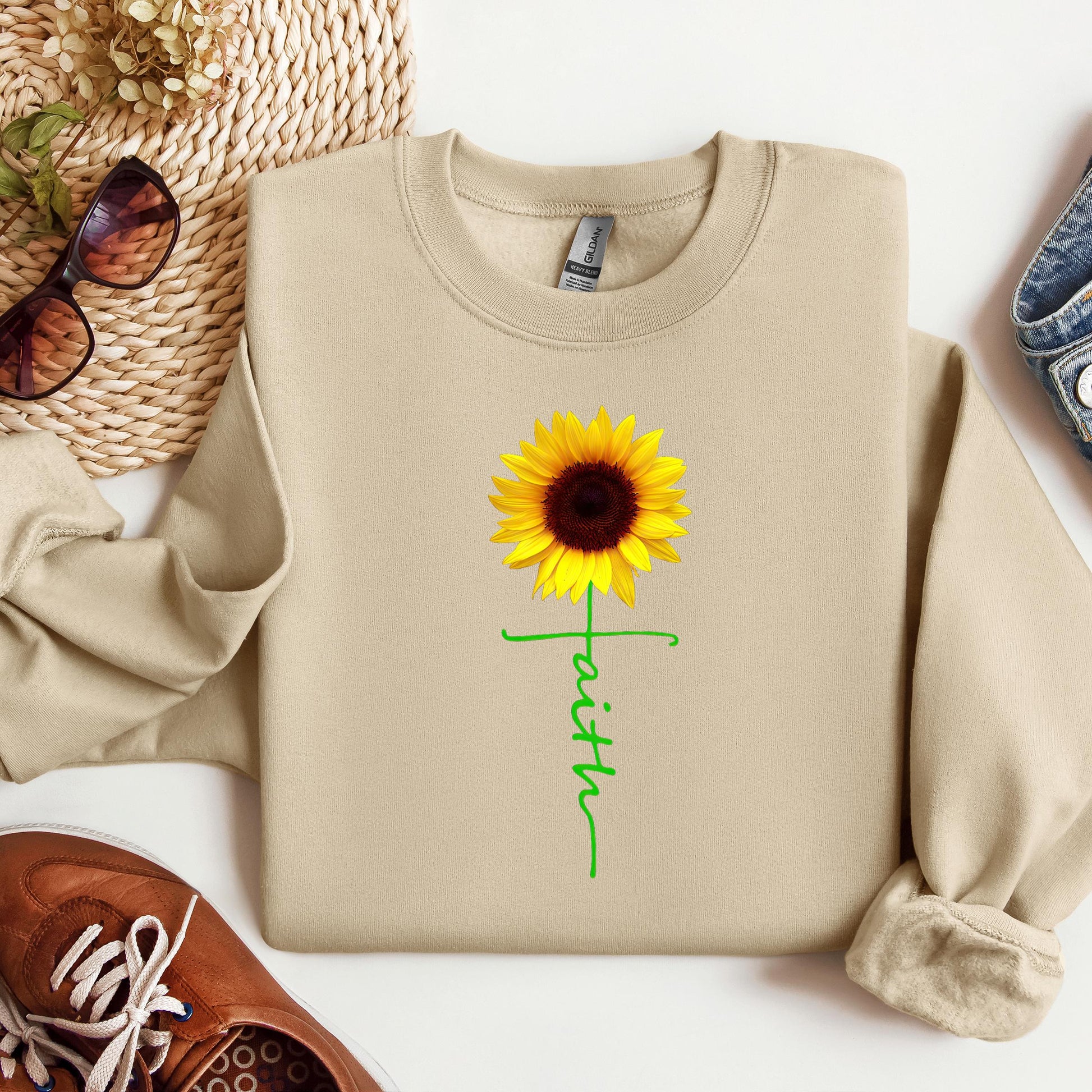Faith Cross Sunflower 01