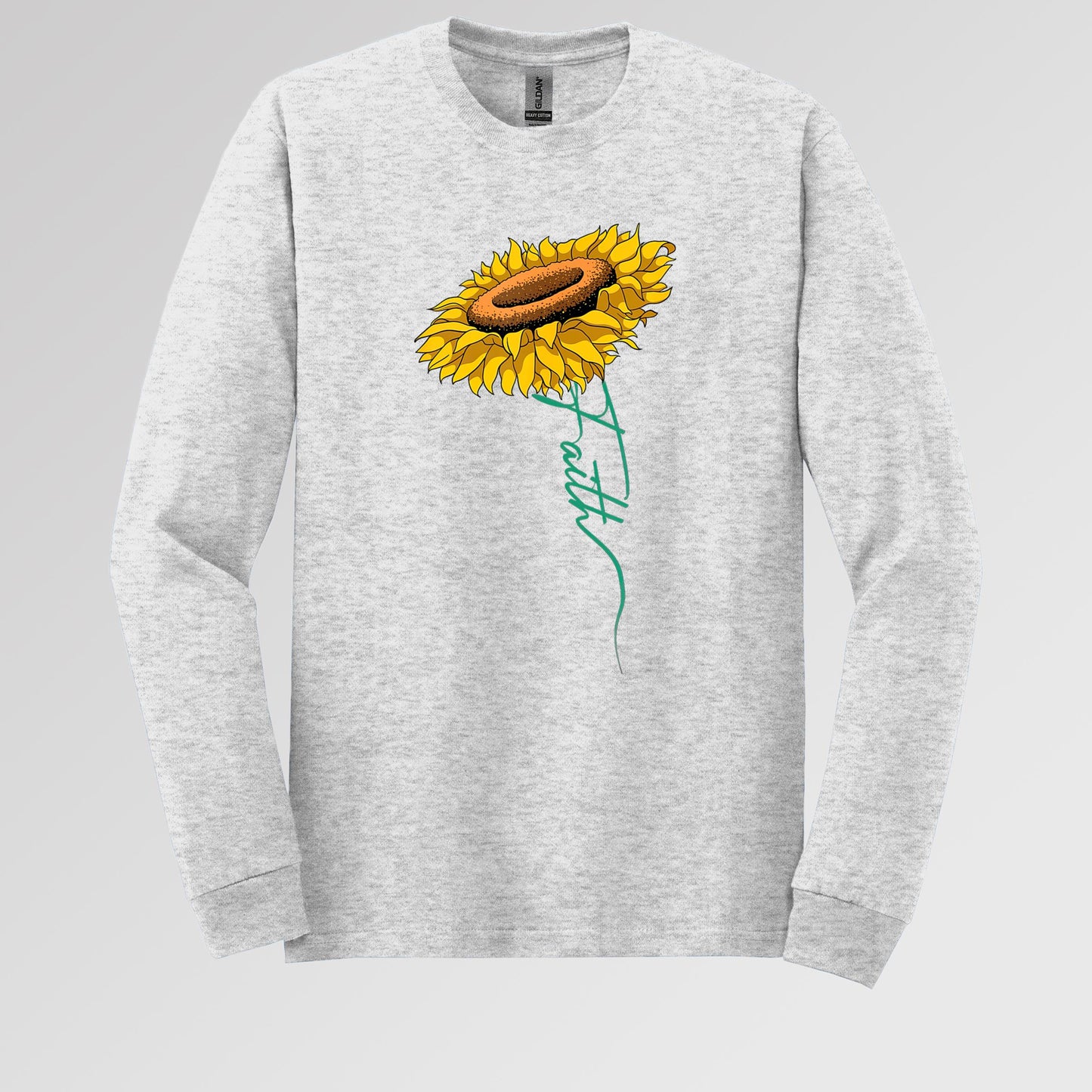 Faith Cross Sunflower