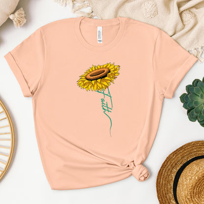 Faith Cross Sunflower