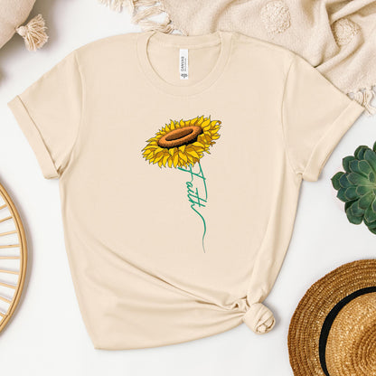 Faith Cross Sunflower