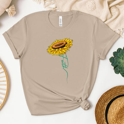Faith Cross Sunflower