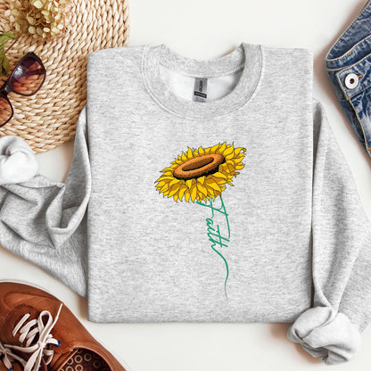 Faith Cross Sunflower