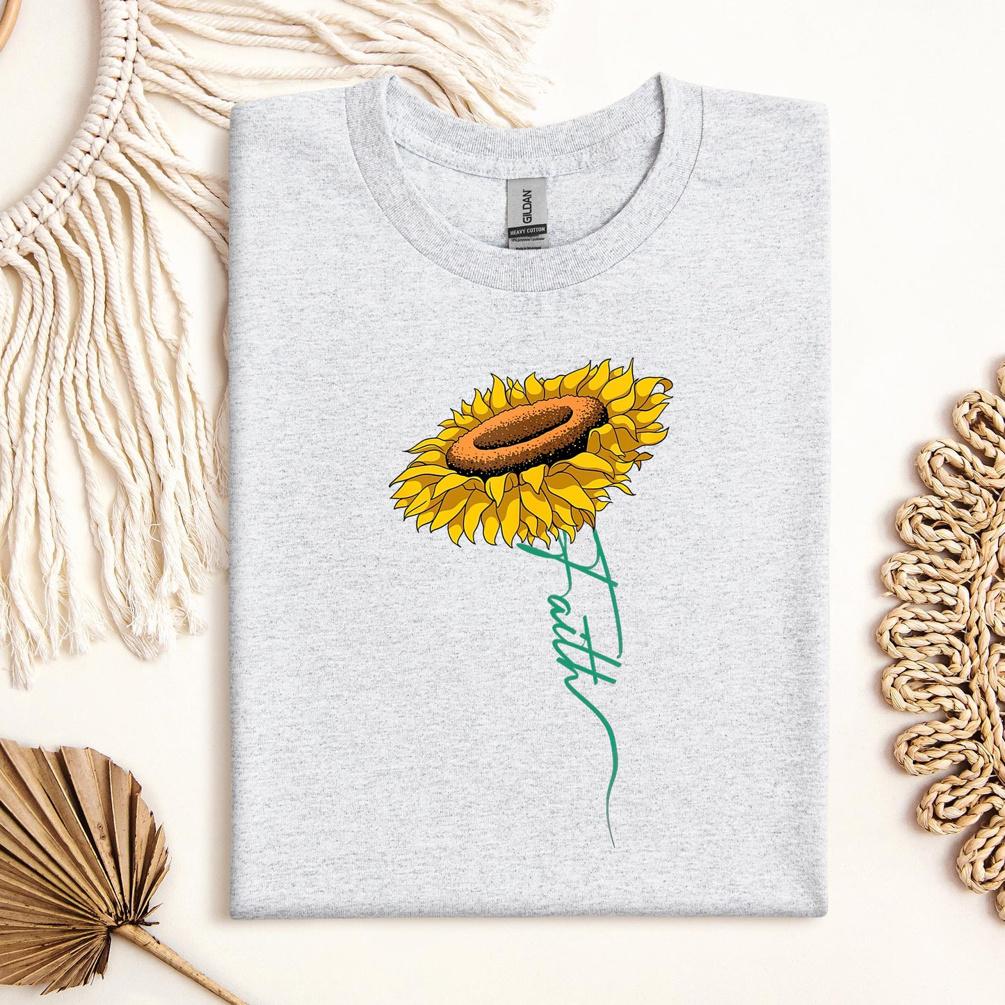 Faith Cross Sunflower