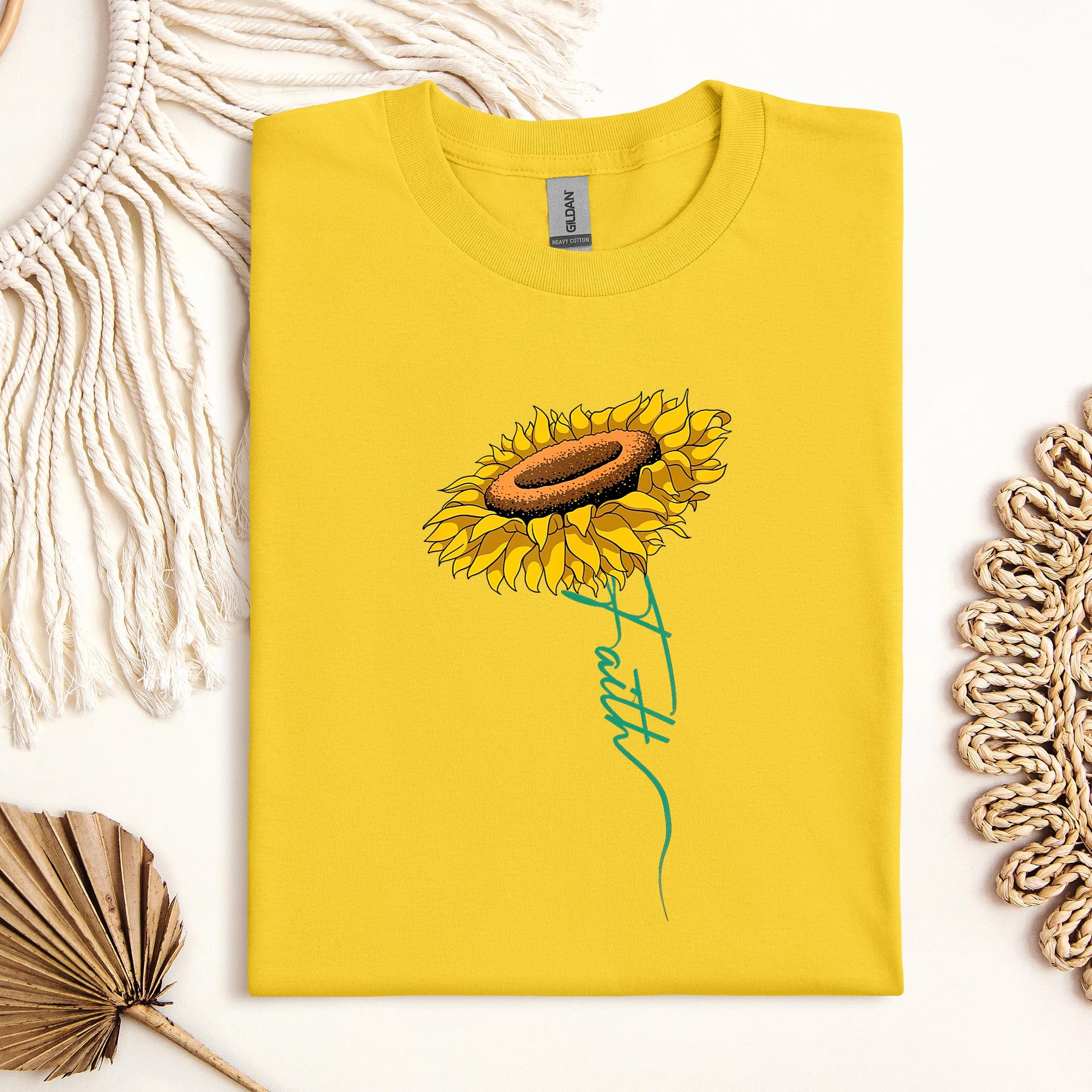 Faith Cross Sunflower