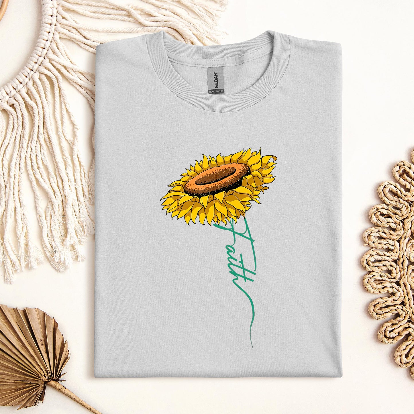 Faith Cross Sunflower