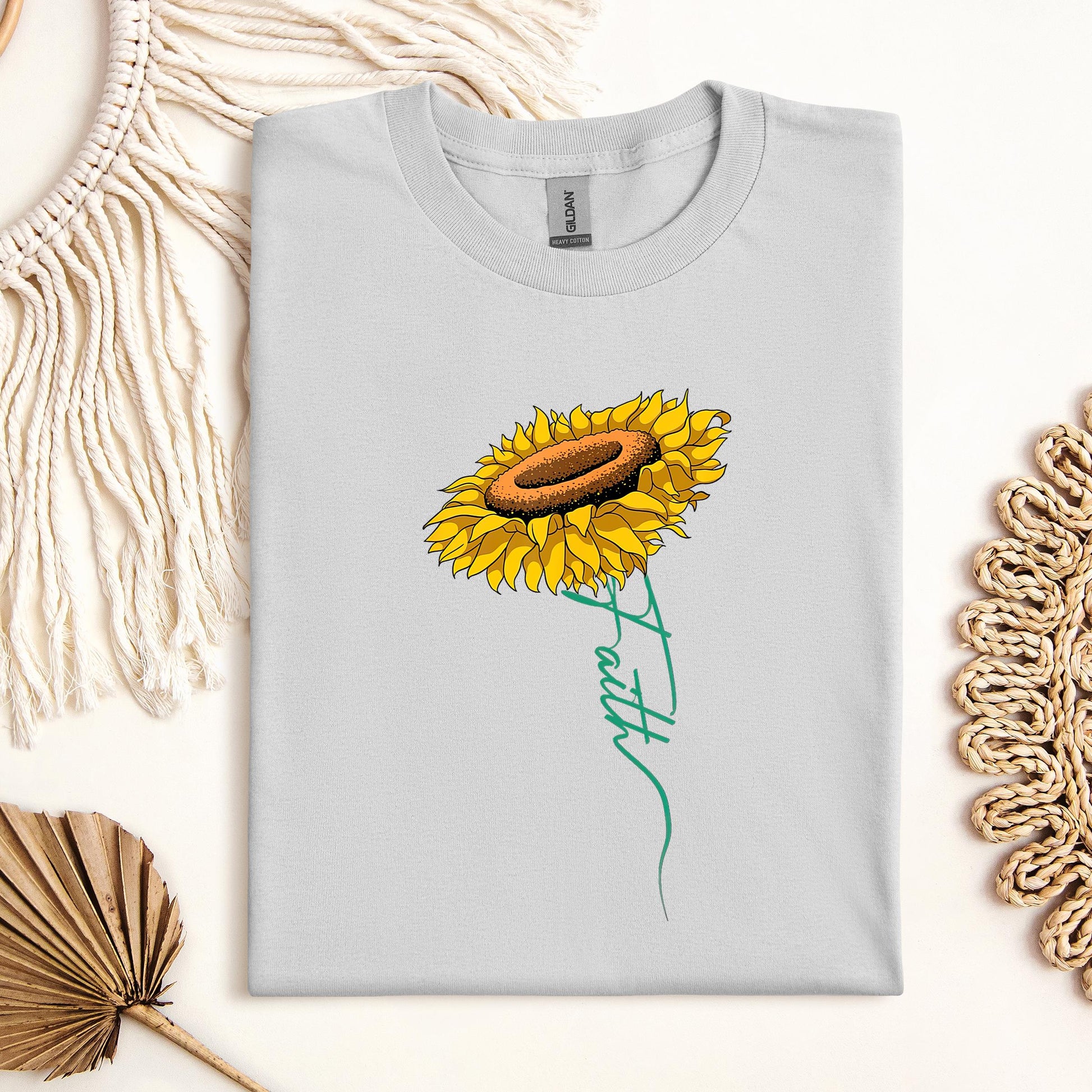 Faith Cross Sunflower