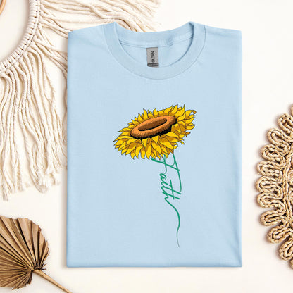 Faith Cross Sunflower