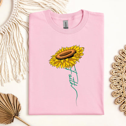 Faith Cross Sunflower