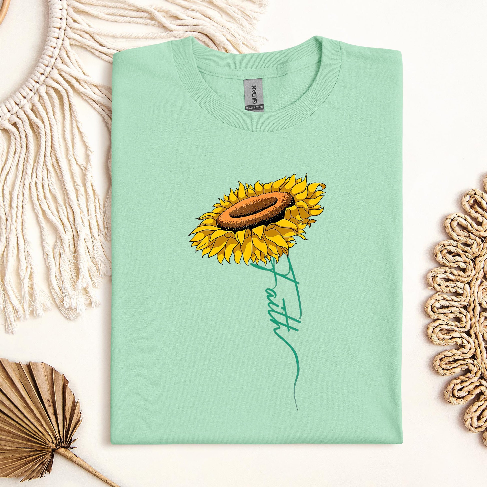 Faith Cross Sunflower