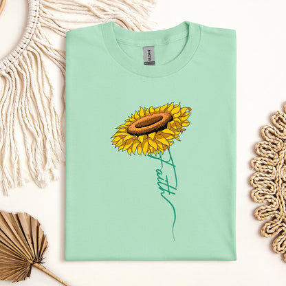 Faith Cross Sunflower
