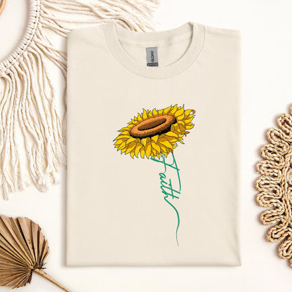 Faith Cross Sunflower