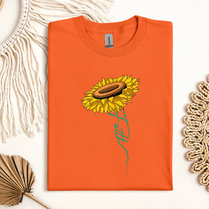 Faith Cross Sunflower
