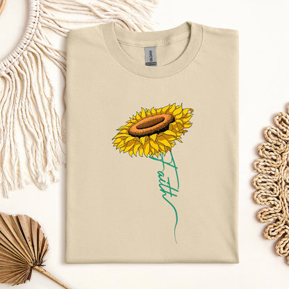 Faith Cross Sunflower