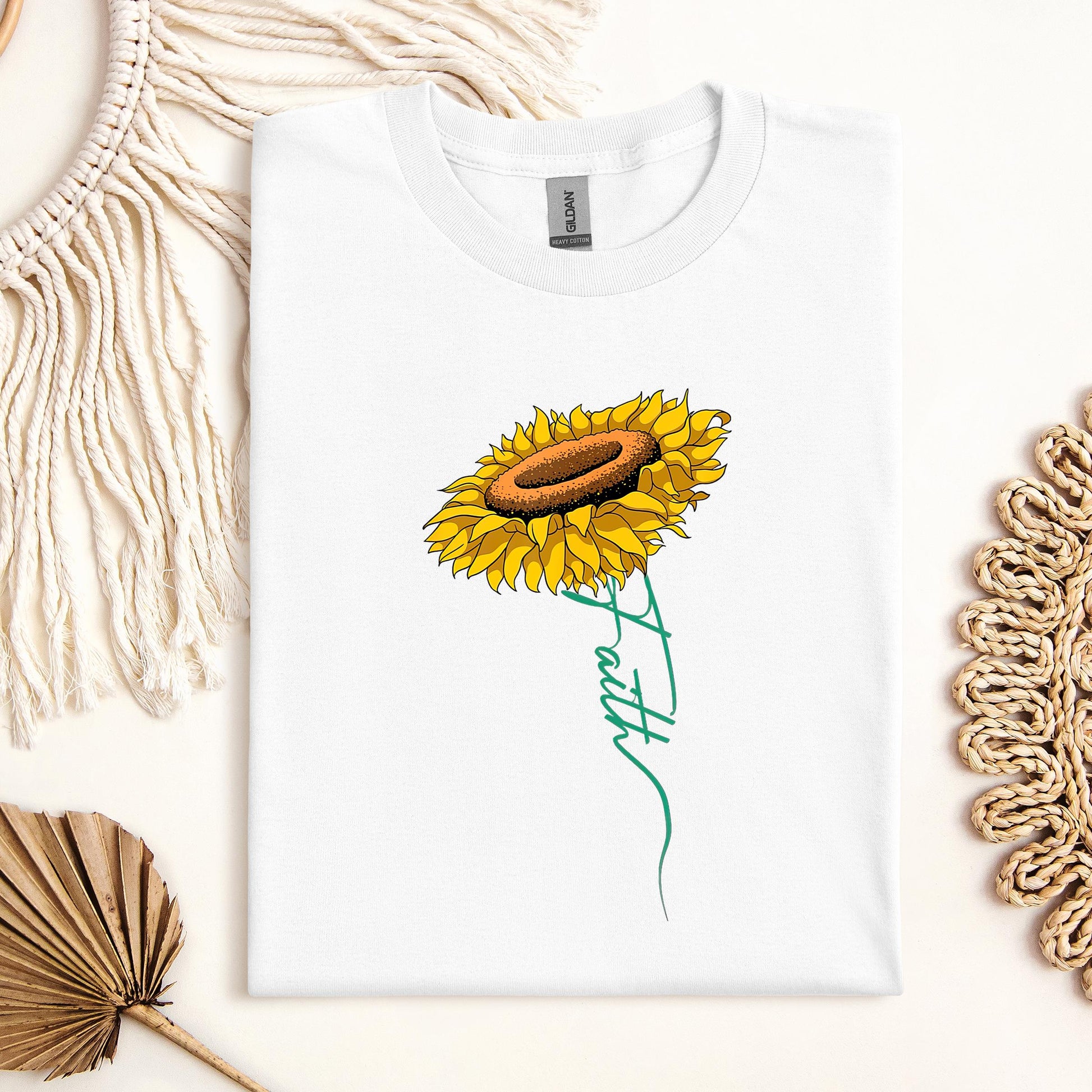 Faith Cross Sunflower