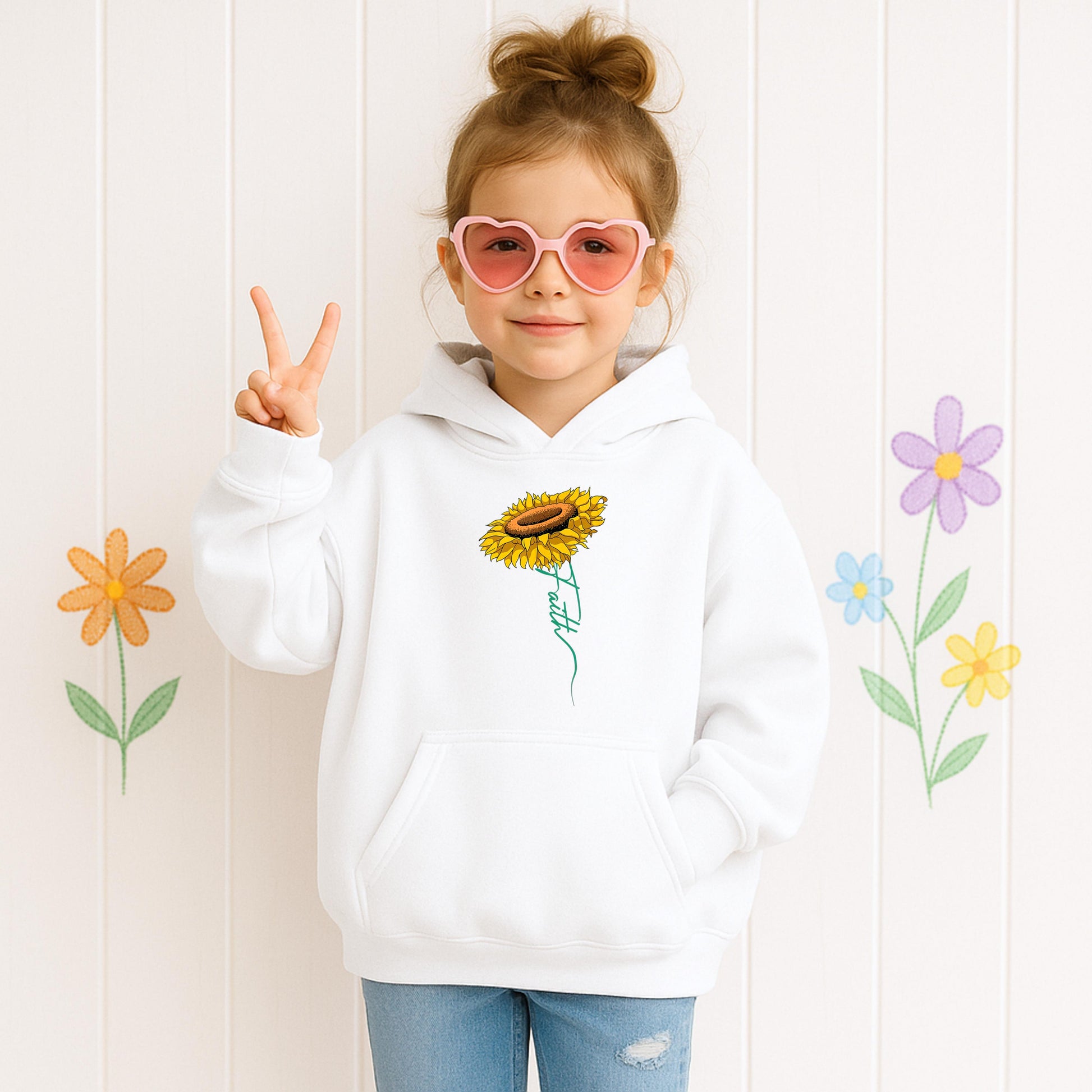 Faith Cross Sunflower