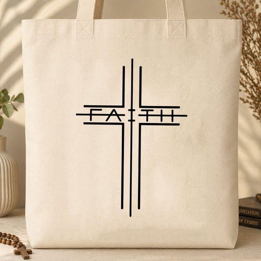 Faith Cross Tote Bag