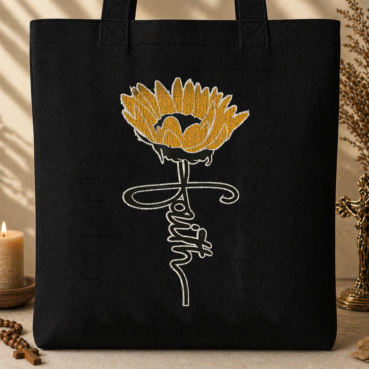 Faith Flower Tote Bag
