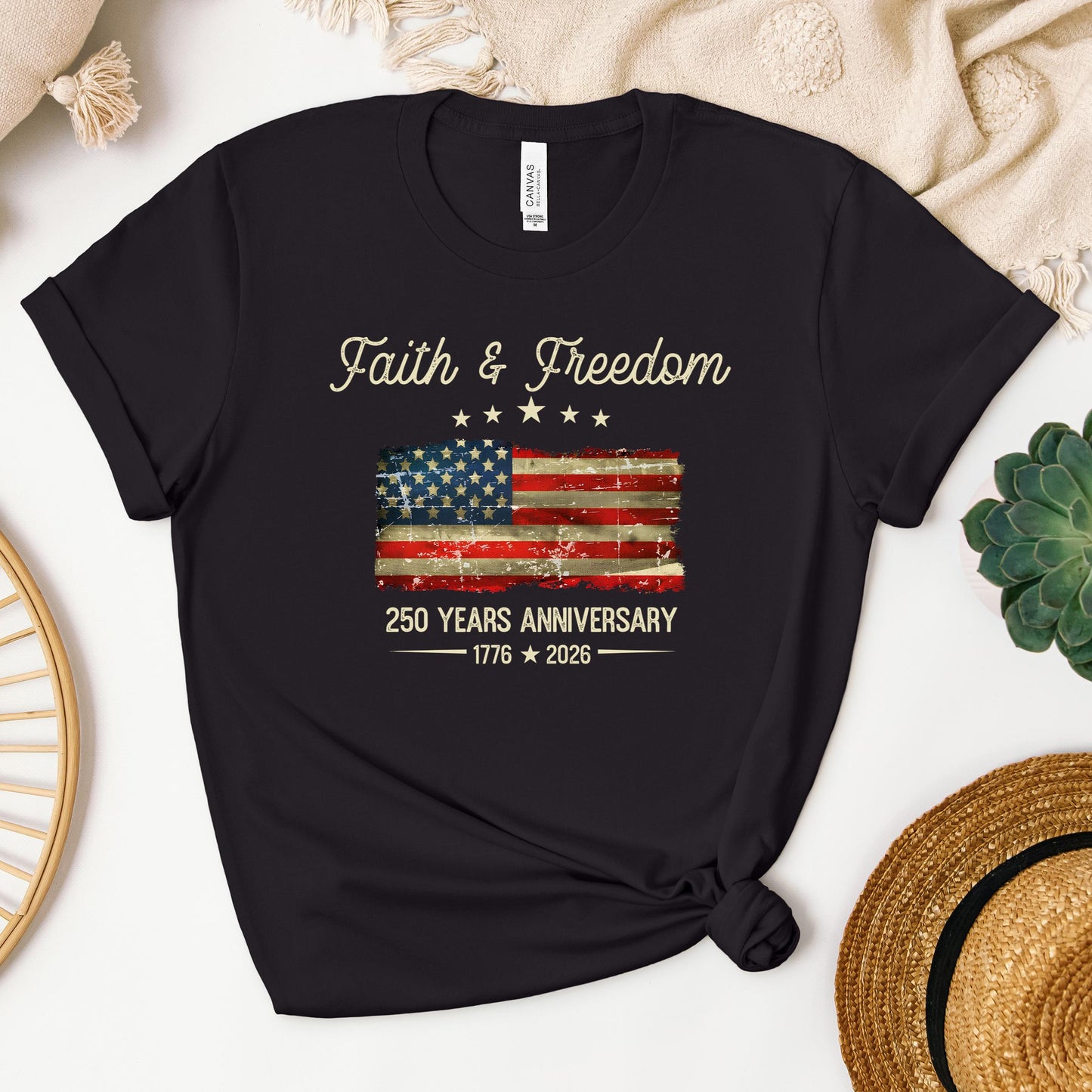 Faith Freedom 250 Years Anniversary 1776 2026 01