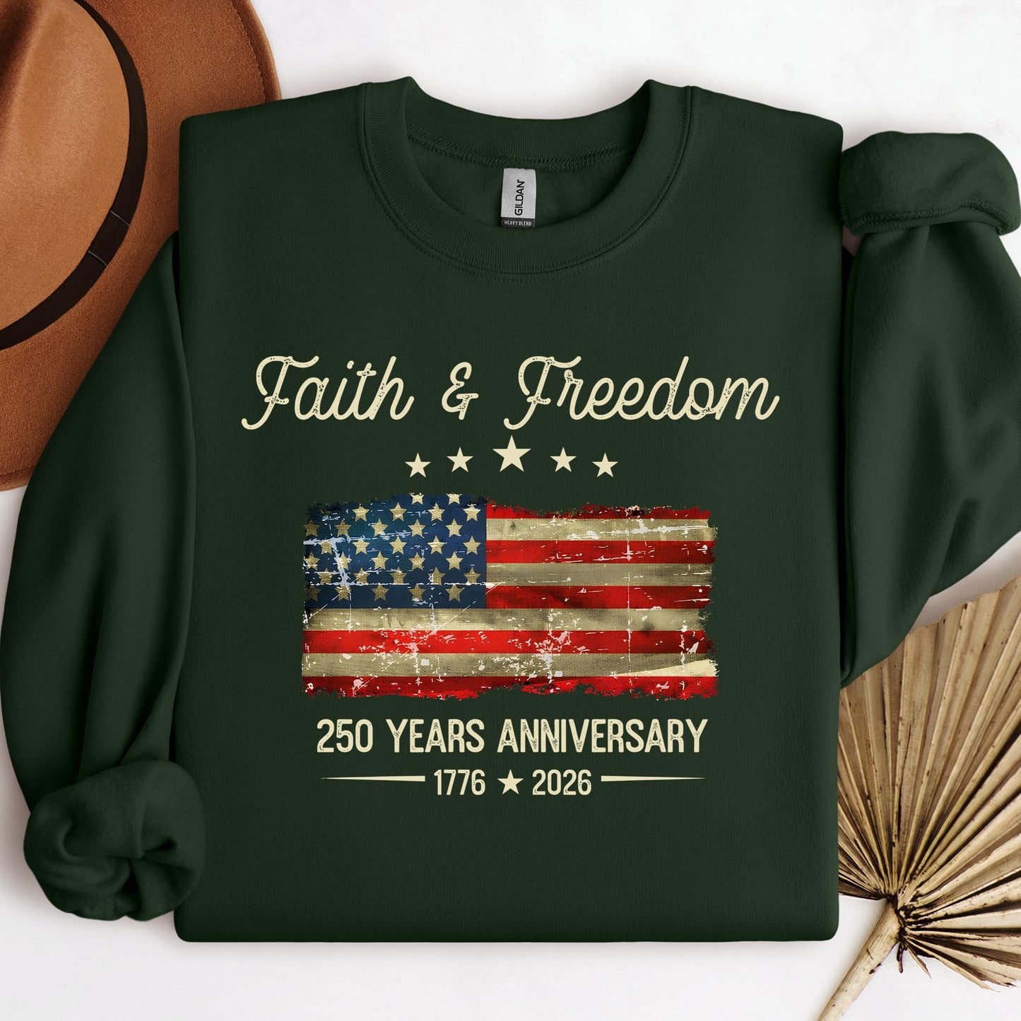Faith Freedom 250 Years Anniversary 1776 2026 01