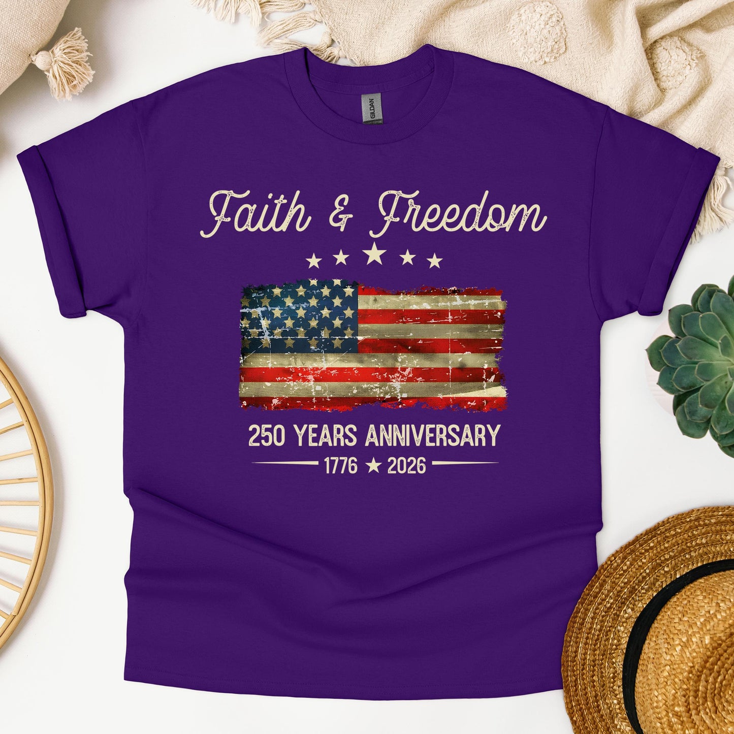 Faith Freedom 250 Years Anniversary 1776 2026 01