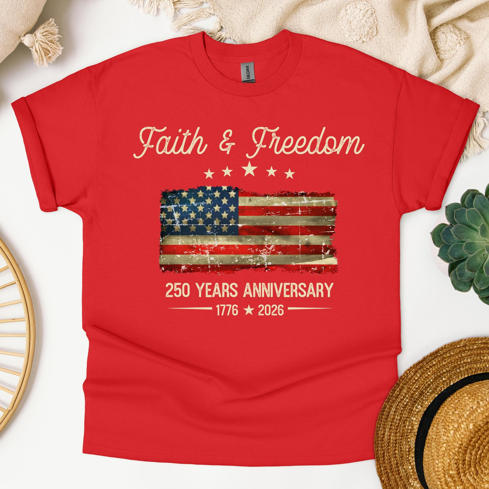Faith Freedom 250 Years Anniversary 1776 2026 01
