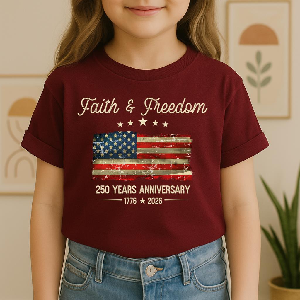 Faith Freedom 250 Years Anniversary 1776 2026 01