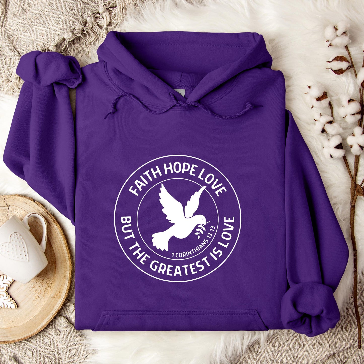 Faith Hope Love But The Greatest Is Love 1 Corinthians 13.13 Hoodie