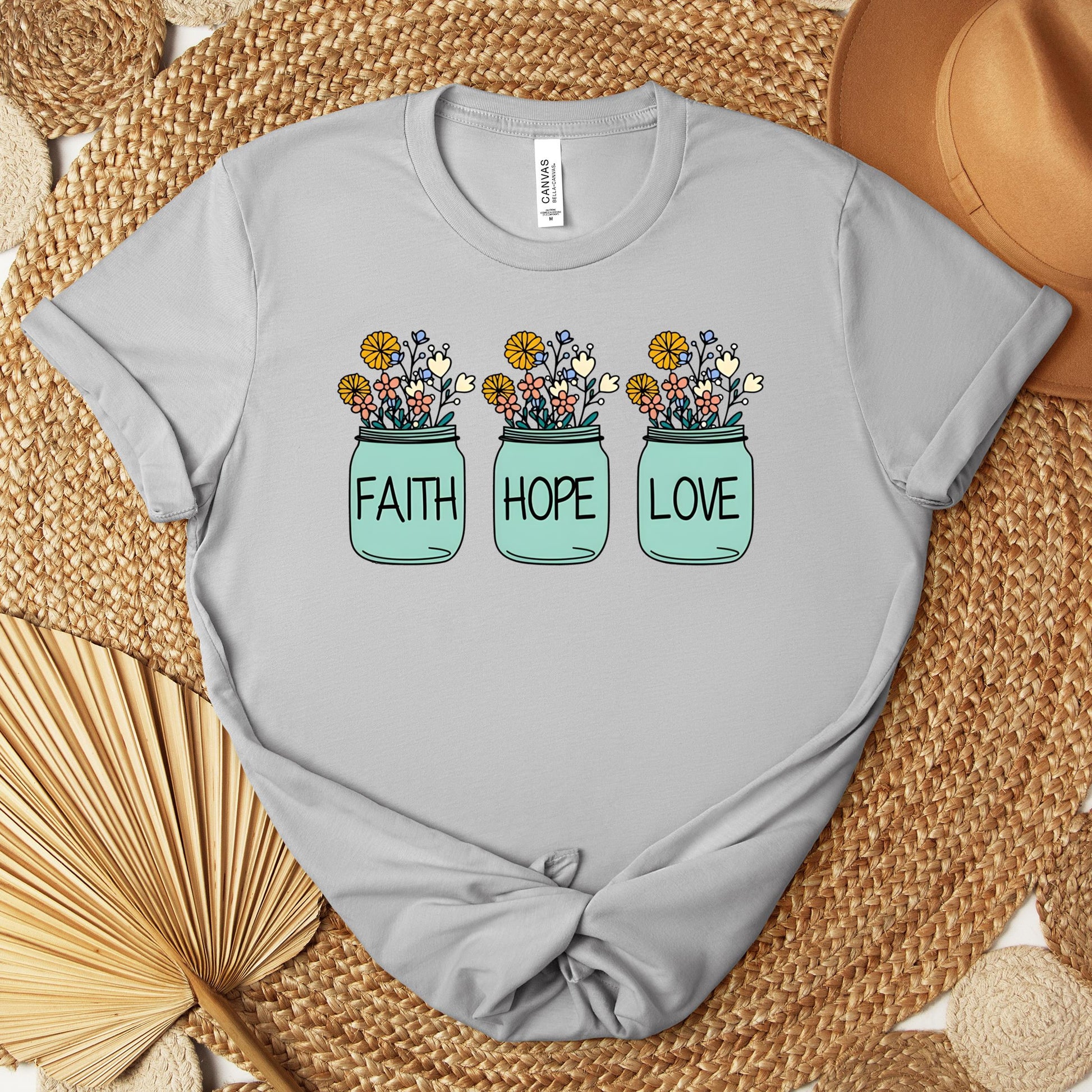 Faith Hope Love Flower 01 Premium T-shirt