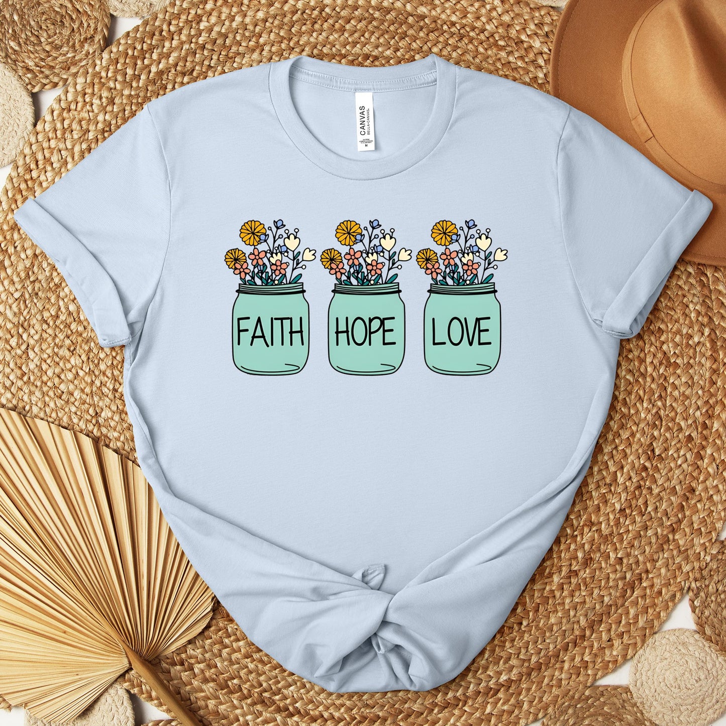 Faith Hope Love Flower 01 Premium T-shirt