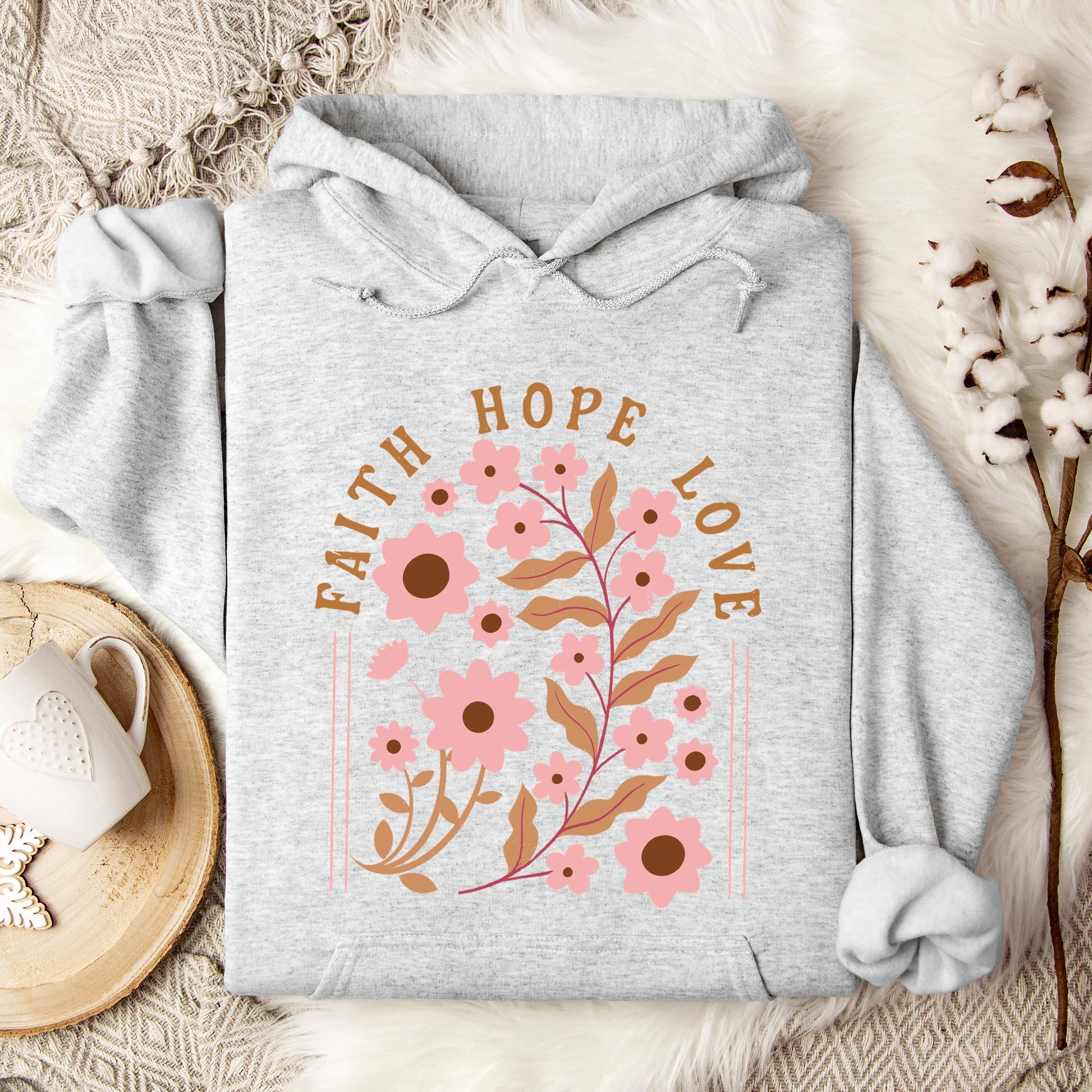 Faith Hope Love Flower 02 Hoodie