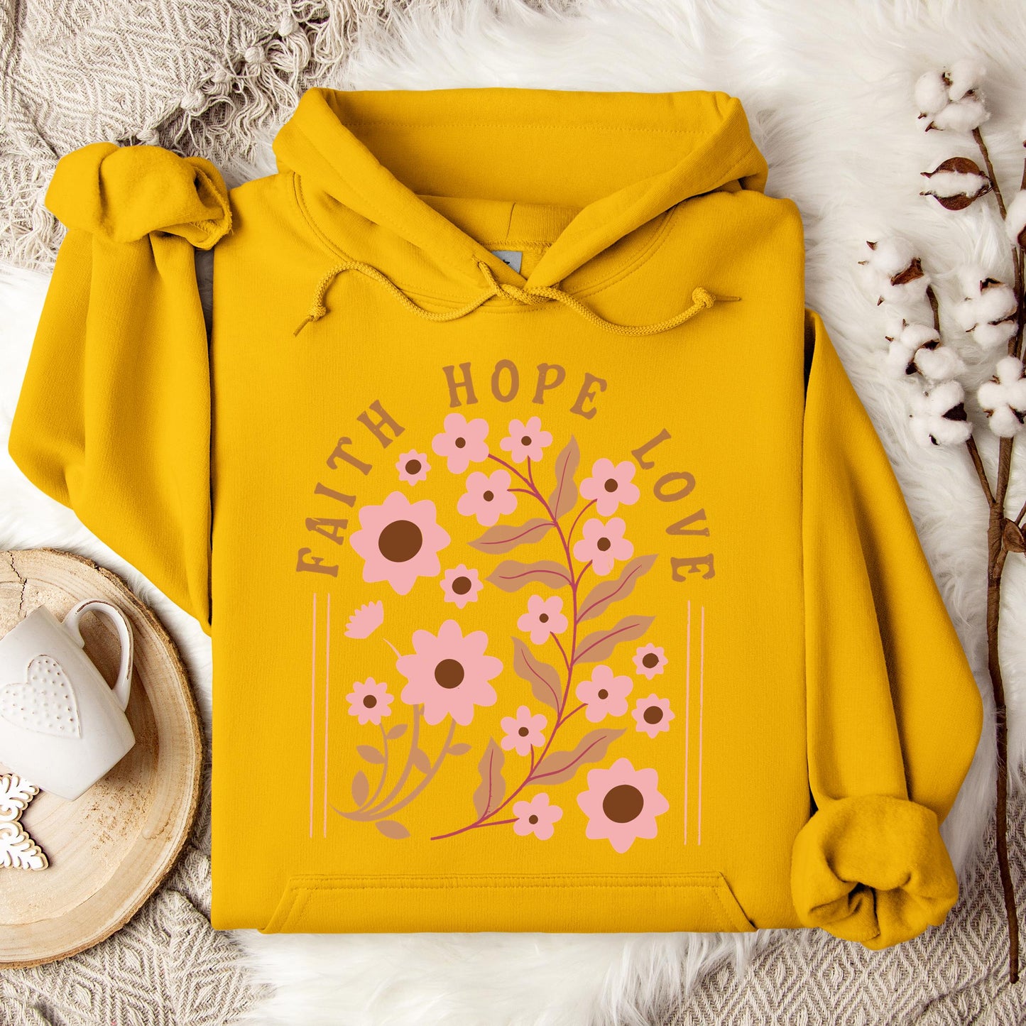 Faith Hope Love Flower 02 Hoodie